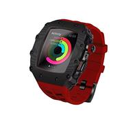 ANZOAT Kit de modification de bracelet de montre en fibre de carbone et silicone, pour Apple Watch 9 8 7 6 5 4 SE Series 45 mm 44 mm, 45mm, Acétate, Pas de pierre précieuse