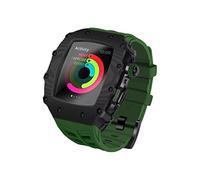 ANZOAT Kit de modification de bracelet de montre en fibre de carbone et silicone, pour Apple Watch 9 8 7 6 5 4 SE Series 45 mm 44 mm, 44mm, Acétate, Pas de pierre précieuse