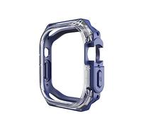 ANZOAT Lot de 2 coques transparentes en TPU pour Apple Watch Ultra 8 7 6 5 4 3 2 SE 40 mm 44 mm 41 mm 45 mm (bleu, 41 mm)
