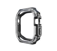 ANZOAT Lot de 2 coques transparentes en TPU pour Apple Watch Ultra 8 7 6 5 4 3 2 SE 40 mm 44 mm 41 mm 45 mm (noir, 45 mm)
