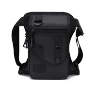ANZOAT Sac banane pour homme, sac de jambe, sac de ceinture utilitaire, pochette pour homme, hanche, moto, jambières, sacs de cuisse, sac banane pour cyclisme, sac à bandoulière, Noir , Taille unique