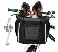 ANZOME Panier avant pour vélo pour chiens, amovible, pour femme, VTT, avec ceinture de sécurité