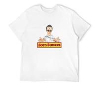 AO DA XIONG Men's Bobs Burgers Bob Belcher T-Shirts White XL