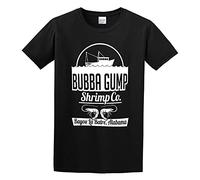 AO DA XIONG Men's Forest Gump Unofficial Bubba Gump Shrimp Co. Cotton T Shirt Black XXL