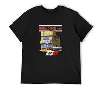 AO DA XIONG Men's Fujiwara Tofu Shop Delivery Ae86 Initial D T-Shirts Black L