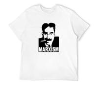 AO DA XIONG Men's Marxism Groucho Marx Parody Marx Brothers All T Shirt White M
