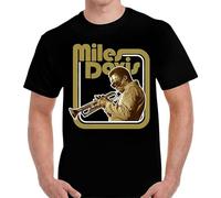 AO DA XIONG Men's Miles Davis - T-Shirt - & - Music Mida0 Black M