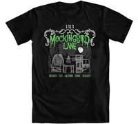 AO DA XIONG Men's Mockingbird Lane Ok I Can Live with Vampires Funny Unisex T-Shirts Black XXL