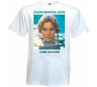 AO DA XIONG Men's Olivia Newton-John - Come on Over T-Shirt White Poster White S