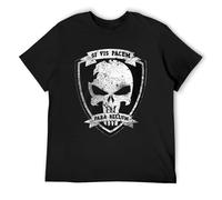 AO DA XIONG Men's Si Vis Pacem Para Bellum - Direct from Stockist Cotton Custom Design Casual T Shirt Print Tops Black L