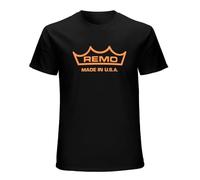 AO DA XIONG Men's to Remo Drums 2 T-Shirts Black XXL