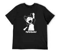 AO DA XIONG Men's Yotsuba ! Yotsuba to ! Yotsuba Koiwai Cute Anime Manga T-Shirts Black L