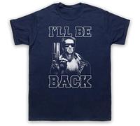 AO DA XIONG Terminator I'll Be Back Mens T Shirt Navy M