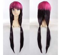 Ao No Exorcist Kamiki Izumo 80 cm Longue Droite Cosplay Perruques pour Femmes Femme Faux Cheveux Perruque Rouge Foncé Violet Mixte Synthétique Cheveux