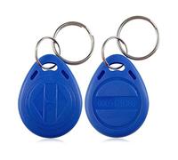 AOAMZ 10 x RFID Badges 125KHz Porte-clés EM4100 / TK4100 NFC Token Proximité Transpondeur EM Smart ID Key Card Tag Keyfobs pour Système d'Entrée de Sécurité Couleur Bleu
