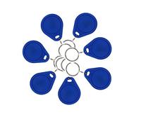 AOAMZ 10 x RFID Badges 13.56Mhz UID Changement de Porte-clés modifiable Mif 1K Token NFC Tag Proximité Transpondeur Réinscriptible RFID Écriture Accessable Carte de contrôle d'accès - Bleu