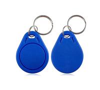 AOAMZ 100 x Badges RFID Chips 13.56Mhz 1K de Porte-clés Token NFC Tag Proximité Transpondeur Smart IC Carte de contrôle d'accès - Bleu