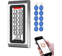 AOAMZ Clavier à Code WiFi Tuya Métal Rétroéclairé - Contrôle d'Accès RFID 125kHz WG26/34 Étanche IP68 - Serrure Connectée pour Portail Extérieur, Garage, Bureau & Appartement + 10 Badges RFID