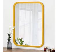 AOAOPQ Grand Miroir Mural décoratif pour Chambre, Salle de Bain, Chambre et entrée Jaune 40 x 50 cm