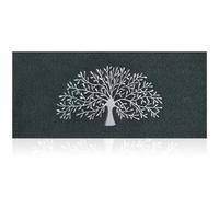 AOAOPQ Grand paillasson d'intérieur - 45 x 120 cm - Arbre de Vie - Lavable - Anti-saleté - Antidérapant - Absorbant - pour entrée, terrasse, intérieur et extérieur - Noir