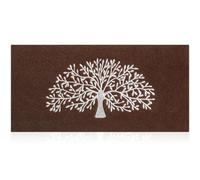AOAOPQ Grand Tapis Arbre de Vie pour Porte d'entrée, paillasson Amusant, paillasson pour entrée, Couloir, Cuisine, Facile à Nettoyer, 45 x 120 cm, café