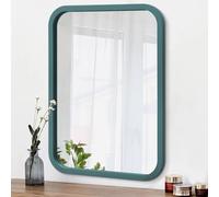 AOAOPQ Miroir de Maquillage Mural à Suspendre ou Contre Un Cadre Mural, pour entrée, Chambre à Coucher, Salle de Bain, Salon, 50,8 x 40,6 cm, Bleu, Taille L