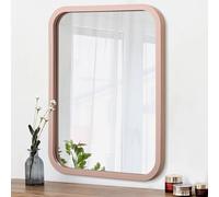 AOAOPQ Miroir de Salle de Bain avec Magnifique Cadre, Miroir Mural Moderne d'angle Rond pour Chambre à Coucher, Salon, à Suspendre ou à Poser horizontalement ou verticalement 50,8 x 71,1 cm