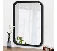 AOAOPQ Miroir de Salle de Bain rectangulaire à Suspendre horizontalement ou verticalement, pour Chambre à Coucher et Salon, 45,7 x 66 cm, Bois, Noir