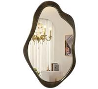 AOAOPQ Miroir mural irrégulier décoratif 50 x 70 cm Grand miroir asymétrique moderne unique pour salon, chambre à coucher, couloir, entrée, cheminée