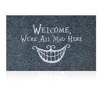 AOAOPQ Paillasson Amusant avec Envers en Caoutchouc antidérapant Naturel, We're All Mat Here Smiley Paillasson d'intérieur pour Les Zones à Forte Circulation
