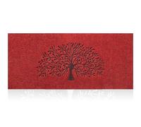 AOAOPQ Paillasson Arbre de Vie pour intérieur et extérieur - Très résistant - 45 x 120 cm - en Caoutchouc - Idéal pour Attraper la poussière - Rouge