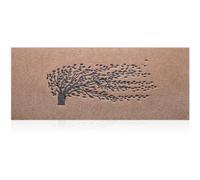 AOAOPQ Paillasson de Bienvenue pour Maison, entrée, Arbre de Vie Amusant, Grand Tapis d'entrée avec Envers en Caoutchouc antidérapant pour extérieur, terrasse, Porche, Ferme, 120 x 45 cm, Marron