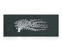 AOAOPQ Paillasson d'intérieur grand arbre de vie - 120 x 45 cm - Noir - Durable - Dos en caoutchouc antidérapant - Tapis de bienvenue - Tapis de sol de bienvenue contemporain rectangulaire avec envers