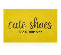 AOAOPQ Paillasson pour la Maison, entrée, Porte d'entrée Amusante, Chaussures Mignonnes, Facile à Nettoyer, paillasson d'intérieur et d'extérieur pour Porte, Cuisine, entrée, Maison, entrée, Jaune
