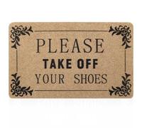 AOAOPQ Tapis de bienvenue extérieur amusant pour l'extérieur de la maison, tapis d'entrée « Please Take Off you shoes » pour entrée de chambre à coucher, grattoir à chaussures, tapis antidérapant pour