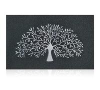 Aoaopq Tapis de porte intérieur antidérapant avec envers en caoutchouc antidérapant facile à nettoyer pour entrée, couloir ou cuisine Motif arbre Noir 101,6 x 152,4 cm