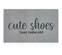 AOAOPQ Tapis de Porte intérieur paillasson saleté paillasson extérieur Chaussures Mignonnes pour Les enlever Tapis de Sol antidérapant pour Porte Avant arrière Gris Clair