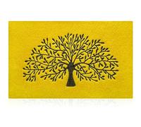 AOAOPQ Tapis d'extérieur antidérapant pour intérieur, Arbre de Vie, Tapis d'entrée en extérieur, Lavable en Machine, Tapis de barrière Jaune