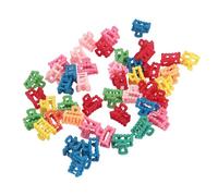 Aoaoy 100 Pièces Accessoires de Cheveux Colorés Petit Chapeau de Griffe de Cheveux en Forme pour Queue de Cheval Cheveux Fins, Coiffure D'enfants avec des Couleurs Vives, Pinces à