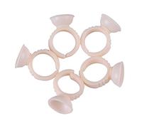 Aoaoy 3 Types de Slicone Tasse de Pigment à Encre de Tatouage Semi-permanente, 100 Pièces (Tasse à anneau en silicone)