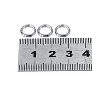 Aoaoy 50pcs / 100pcs 7 Tailles TACLE DE PROCEMENT ACIEUX INOXED Bait Double Cercle CONNECTEUR CONNECTEUR DE Sparage ANE (10 1 Pack 100 pièces vendues)