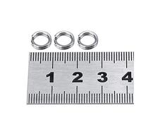 Aoaoy 50pcs / 100pcs 7 Tailles TACLE DE PROCEMENT ACIEUX INOXED Bait Double Cercle CONNECTEUR CONNECTEUR DE Sparage ANE (9 1 Paquet de 50 pièces vendues)
