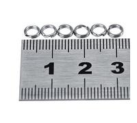 Aoaoy 50pcs / 100pcs 7 Tailles TACLE DE PROCEMENT ACIEUX INOXED Bait Double Cercle CONNECTEUR CONNECTEUR DE Sparage ANE (5 1 Pack 100 pièces vendues)
