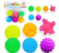 Aoaoy 6 Pièces Jouet de Douche de bébé, Jouets de Bain Sonores à Presser de Conception de Forme Mignonne pour Les Tout-Petits, Jouets de Jeu pour Enfants , Développer L'intelligence de (Version