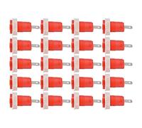 Aoaoy Adaptateur de Poste de Liaison de Socket Banane Couleur Vive 4 Mm 32a 20pcs, Soudage, adapté à env. Connecteur de Bouchon de Banane de 4 Mm, Terminal de Mise à la Terre, Coffre-fort en Laiton