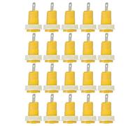 Aoaoy Adaptateur de Poste de Liaison de Socket Banane Couleur Vive 4 Mm 32a 20pcs, Soudage, adapté à env. Connecteur de Bouchon de Banane de 4 Mm, Terminal de Mise à la Terre, Coffre-fort en Laiton