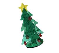 Aoaoy Arbre de Noël en Acrylique Auto-installable, Arbre de Noël de Table de Petite Taille, Idéal, Facile à Ranger et à Réutiliser, avec des Fruits (M)