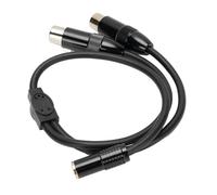 Aoaoy Câble Féminin Féminin de 3,5 Mm à Double XLR, Connecteur plaqué or, Câble Séparateur à Plusieurs Usage Y avec une Longueur de 0,5 M pour le Microphone, la Carte Son, le Haut-parleur,