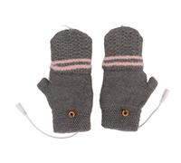 Aoaoy Chauffants USB sans Doigts, Chauffage en Fibre de Carbone, pour Le Travail, L'équitation, Le Ski, avec Pliables, Adaptés pour, Taper, Utiliser Une Souris, etc.