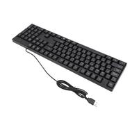 Aoaoy Clavier USB avec câble, clavier minoritaire, 104 touches, câble de 1,2 m, design ergonomique pour ordinateurs portables de bureau, connexion facile, performance stable, espagnol